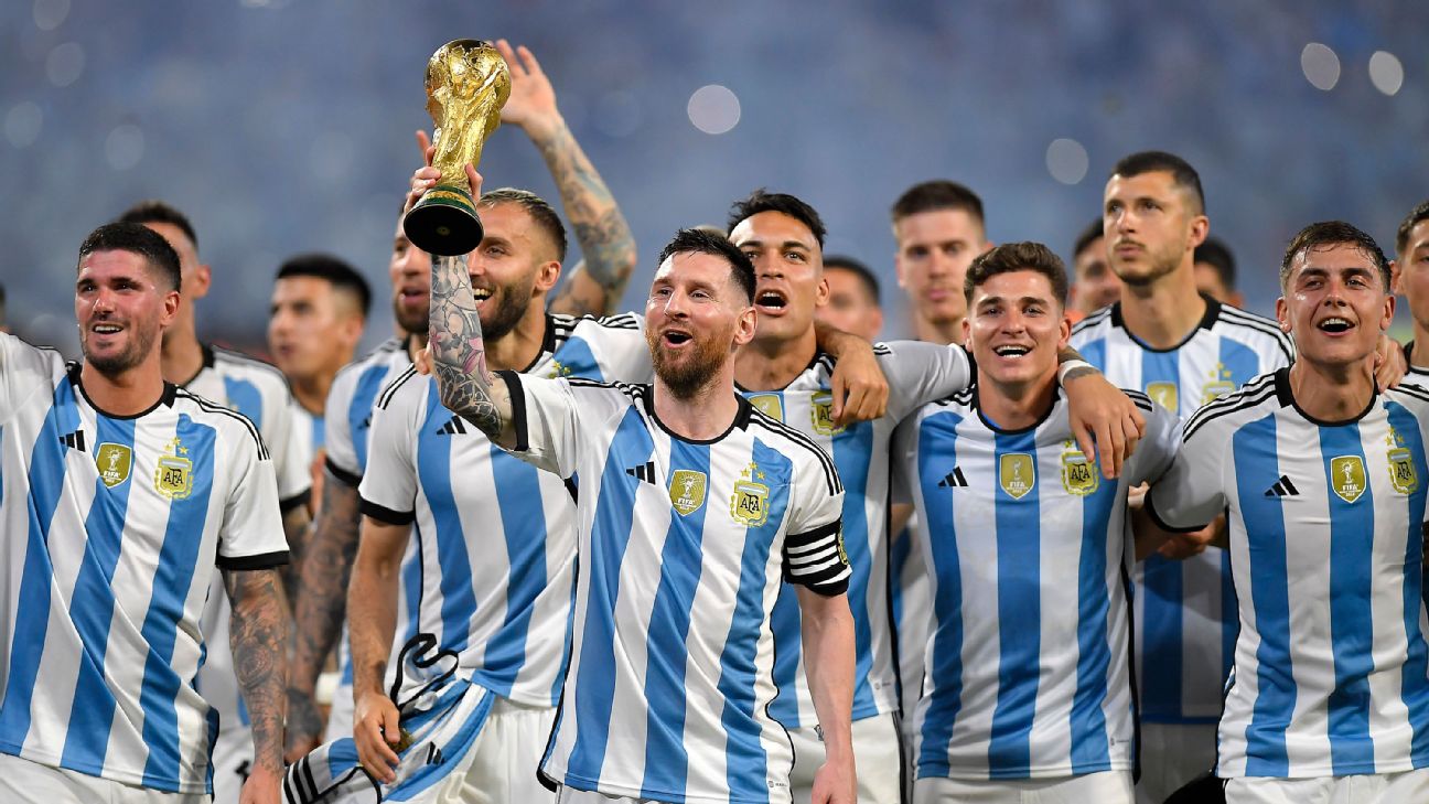 世界杯四强首次齐聚FIFA前四：阿根廷、法国、西班牙、英格兰